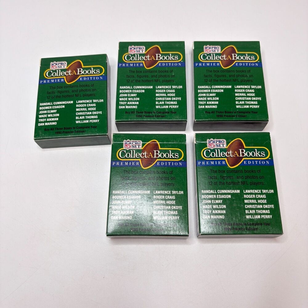 LOT OF 5 NFL PRO SET COLLECT-A-BOOKS 1990 SERIES 2 FACTORY SEALED - Picture 2 of 5